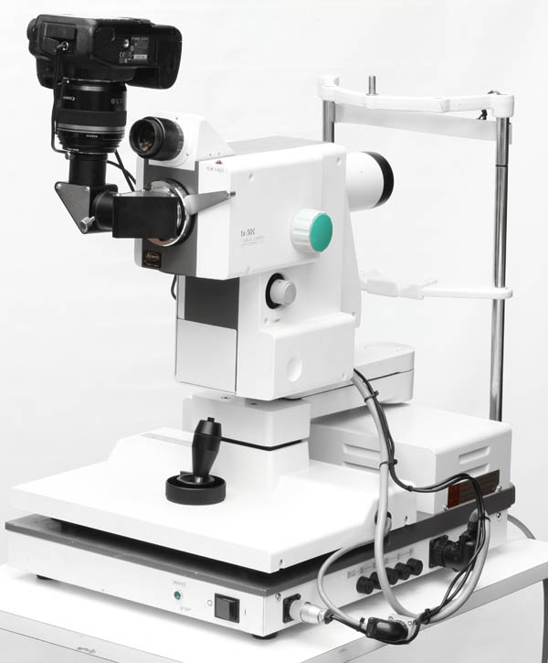 Kowa fx-50C retinal camera with digital upgrade installed in upper alternate orientation