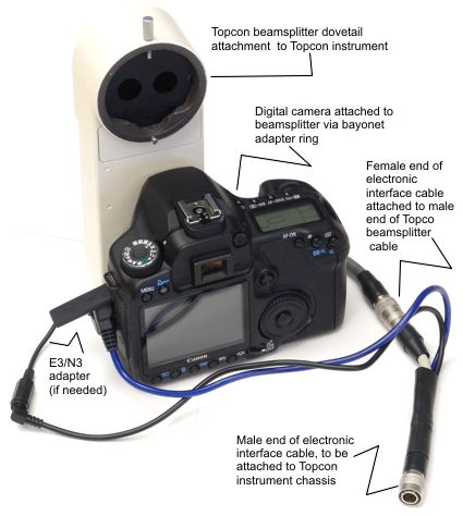 Topcon SL-7E slit lamp beamsplitter with digital upgrade installed