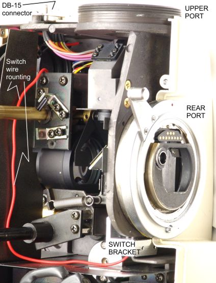 Topcon TRC-50 interior view, after installation